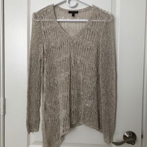 Eileen Fisher Neutral Beige Asymmetrical Sweater Petite Large PL